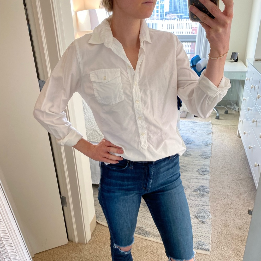 Jcrew White Button Down Size Small Women’s - image 1